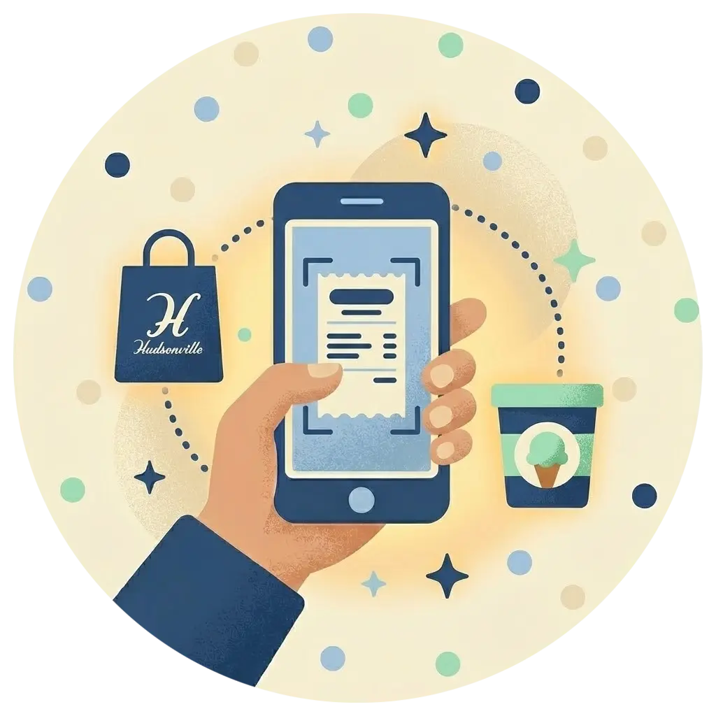 Every Purchase Counts - Buy Hudsonville ice cream anywhere you shop. Snap a receipt and earn points on every purchase, no matter the store.